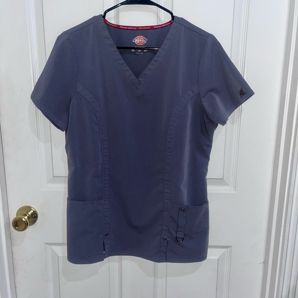 Dickies Women's Gray V-Neck Top- b/1081 - Picture 1 of 4